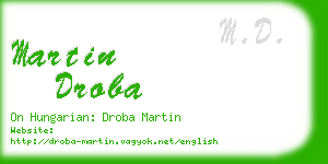 martin droba business card